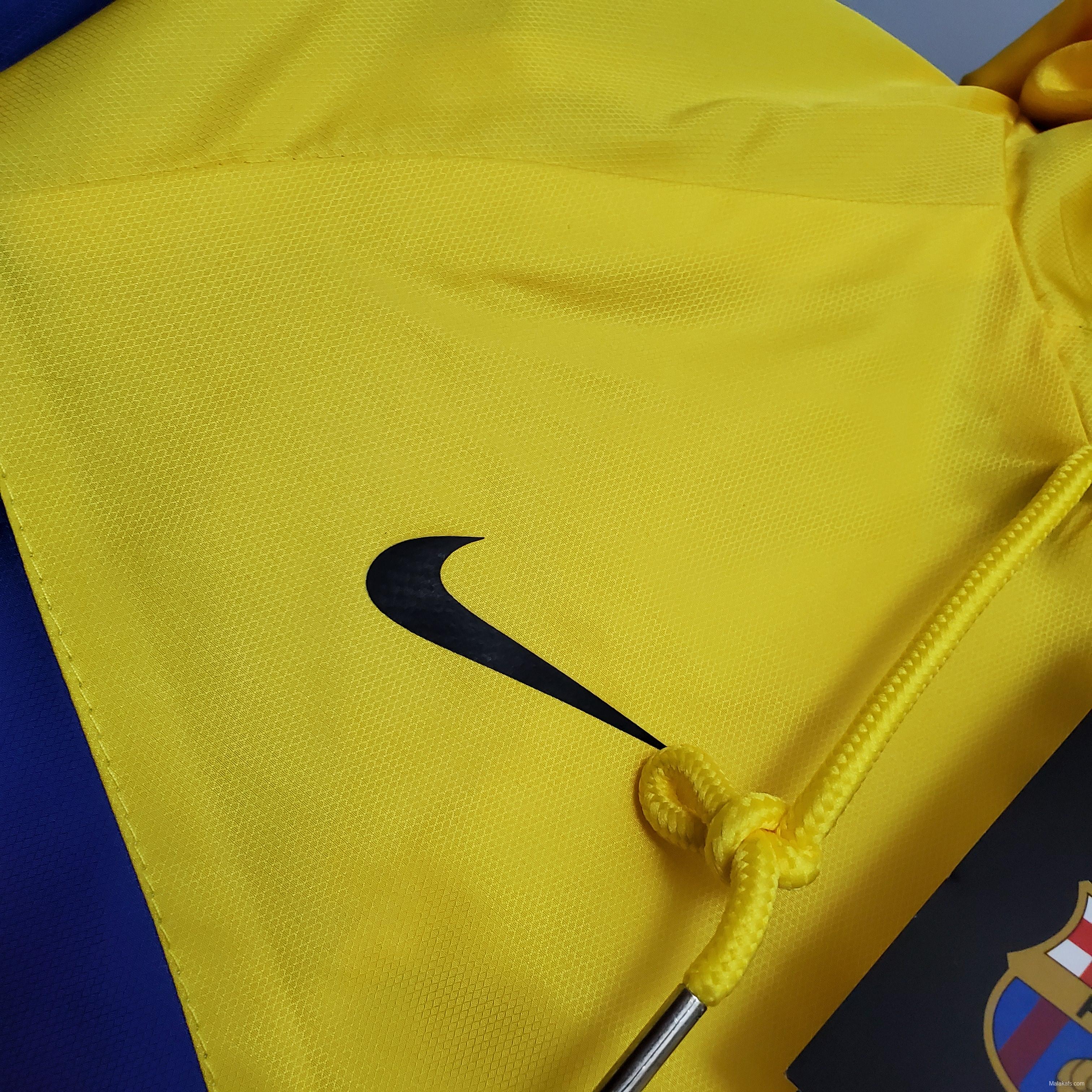 Barcelona classic style Windbreaker Soccer Jersey Blue - Red - Yellow