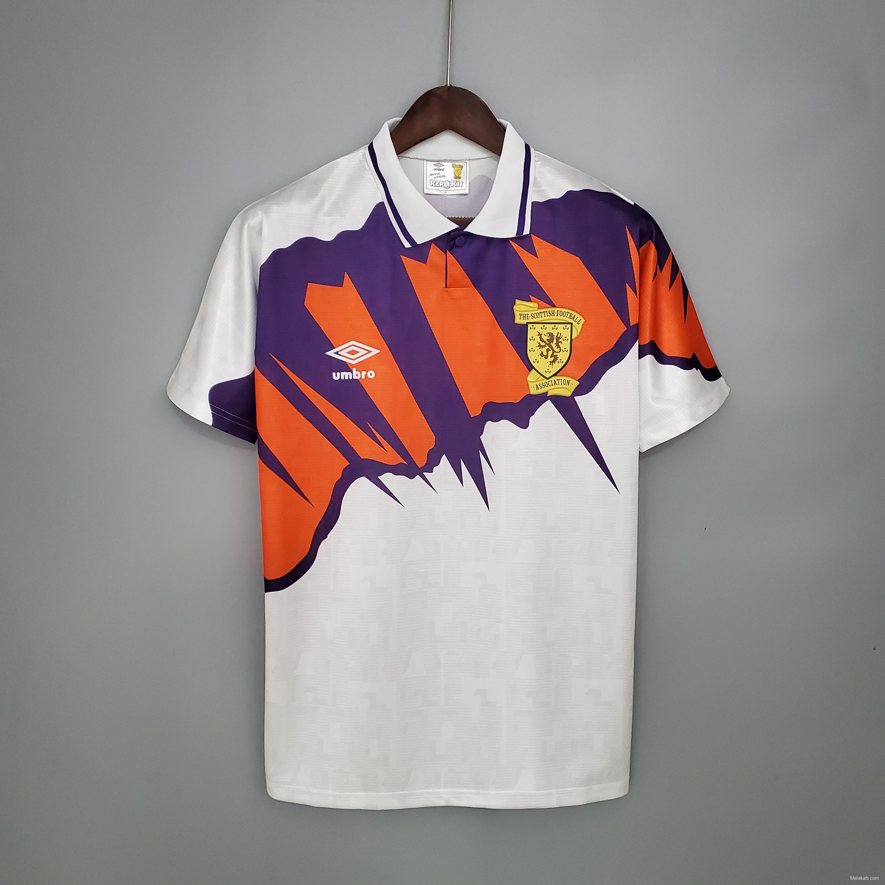 Retro Scotland 91/93 away Soccer Jersey