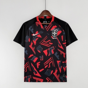 2022 Brazil Training Jersey Red Black