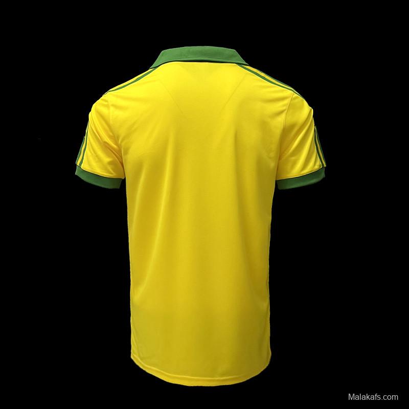Retro 1978 Brazil Home Soccer Jersey