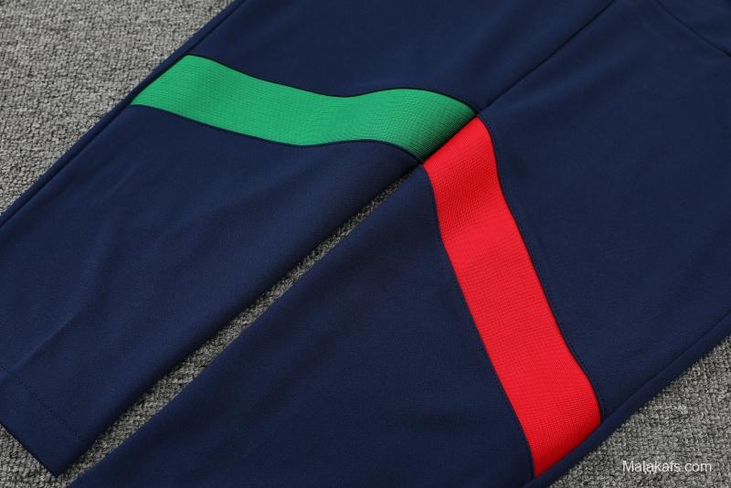 2022 Italy Blue Half Zipper Tracksuit