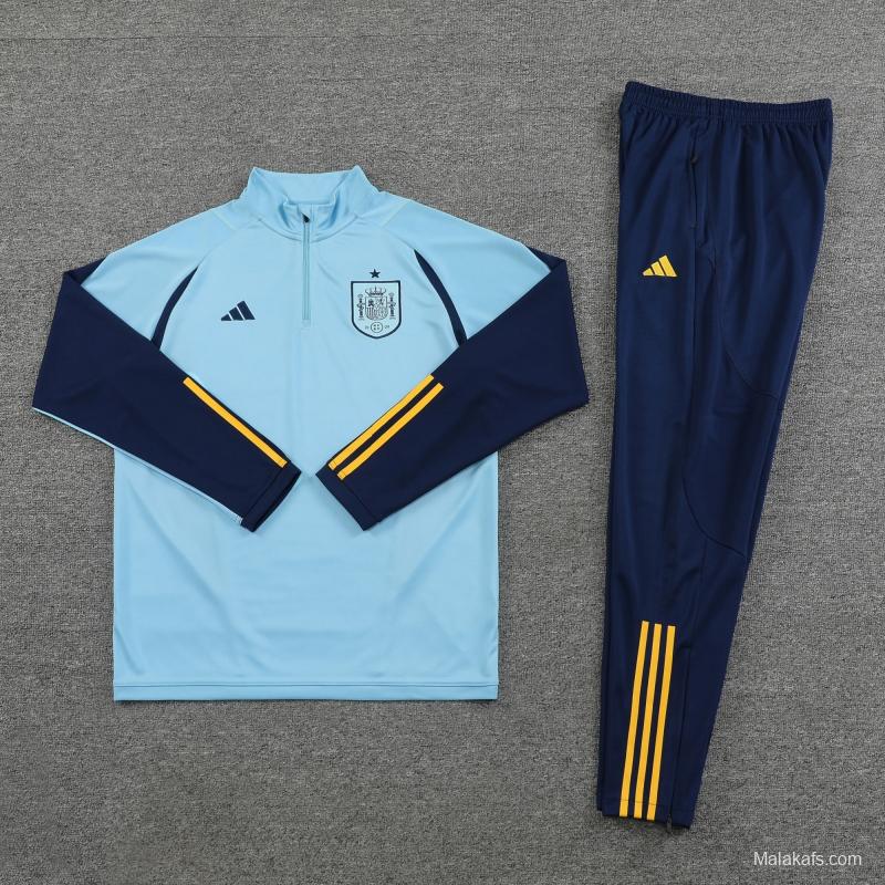 Spain 22/23 Blue Half Zipper Tracksuit