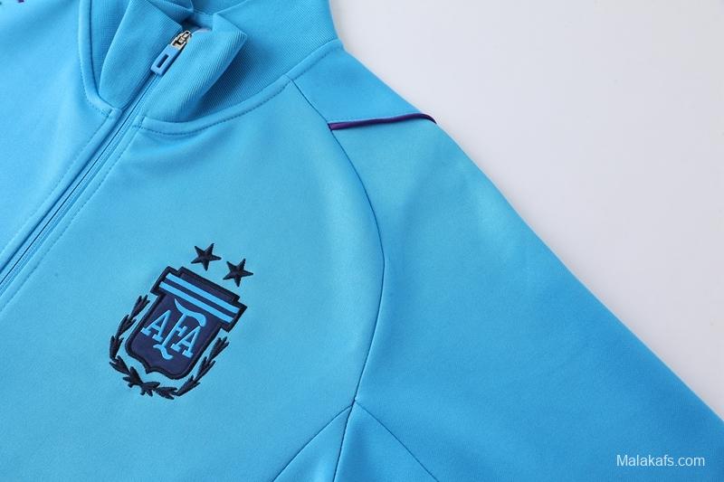 Argentina - 2 estrellas - Ligth Blue Full Zipper Tracksuit