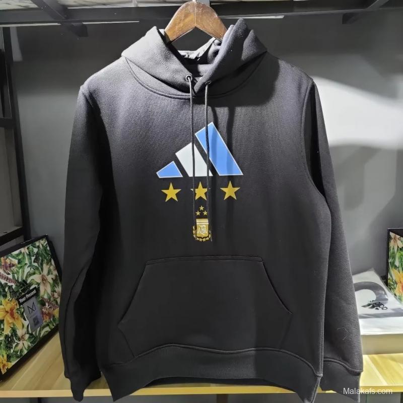 Argentina - 3 estrellas - Messi - Black hoodie