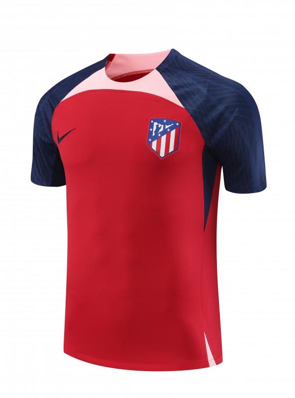 23-24 Atletico Madrid Red Navy Short Sleeve+Shorts