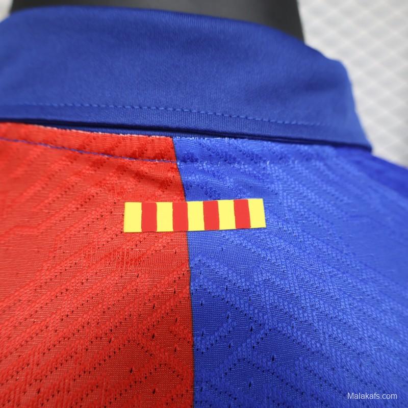 Player Version Barcelona Blue Red Jersey