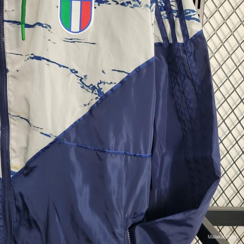 2023 Italy Navy White Windbreaker