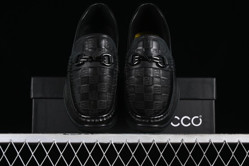 ECCO Soft Moc Series Loafers Men's British Slip-On Driving Shoes - 65707001001