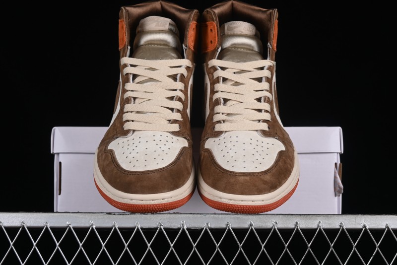 Nike Air Jordan 1 High OG Basketball Shoes in Dusted Clay & Dune Colorway - FQ2941-200