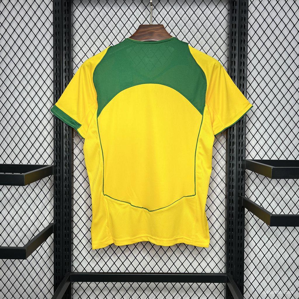 Retro 2004 Brazil Home Jersey