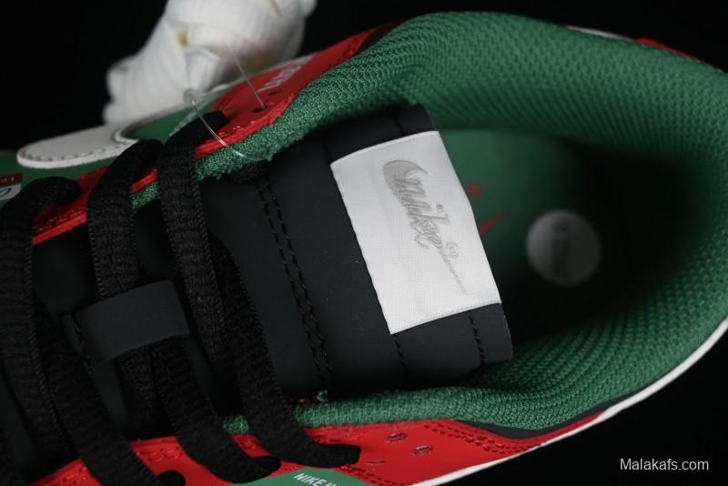 Nike SB Dunk Low Casual Skateboarding Shoes Racing Red/Green - MU0232-361