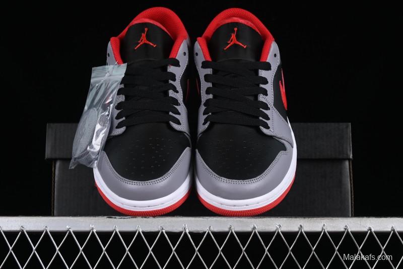 Nike Air Jordan 1 Low AJ1 Cement Grey Low-Top Casual Sneakers - 553558-060