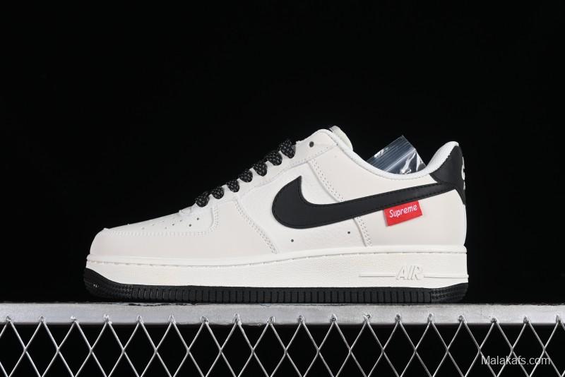 Supreme x Nike Air Force 1 '07 Low Casual Skate Shoes with Zoom Air Cushion - HD1968-009