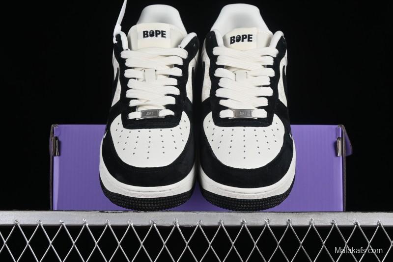 Nike Air Force 1 '07 Low BAPE Collaboration - White Black Camo Casual Sneakers - BA8806-845