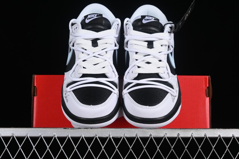 Nike Dunk Low Reverse Panda Graffiti Color SB Lace-Up Low-Top Casual Skate Shoes - FD9064-011