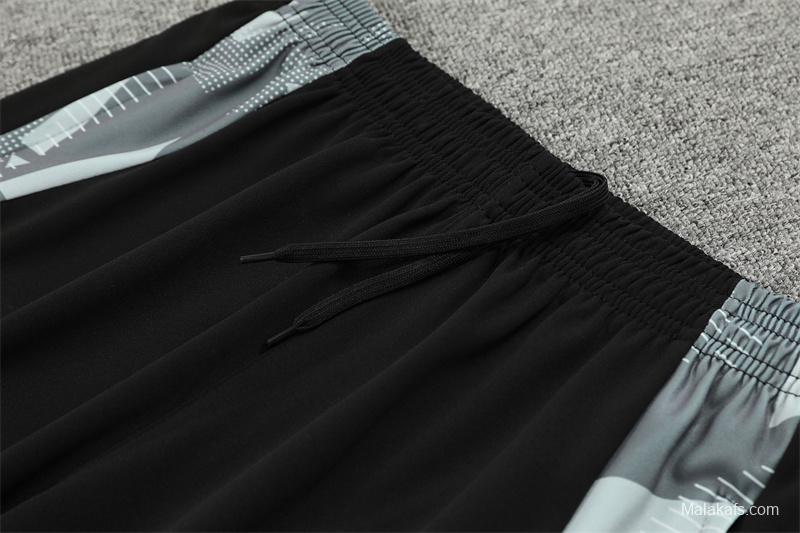 2024 Italy Black Half Zipper Jacket+Long Pants