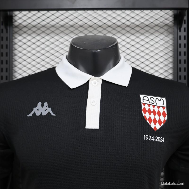 Player Version 24/25 AS Monaco Black 100th Anniversary Special Jersey