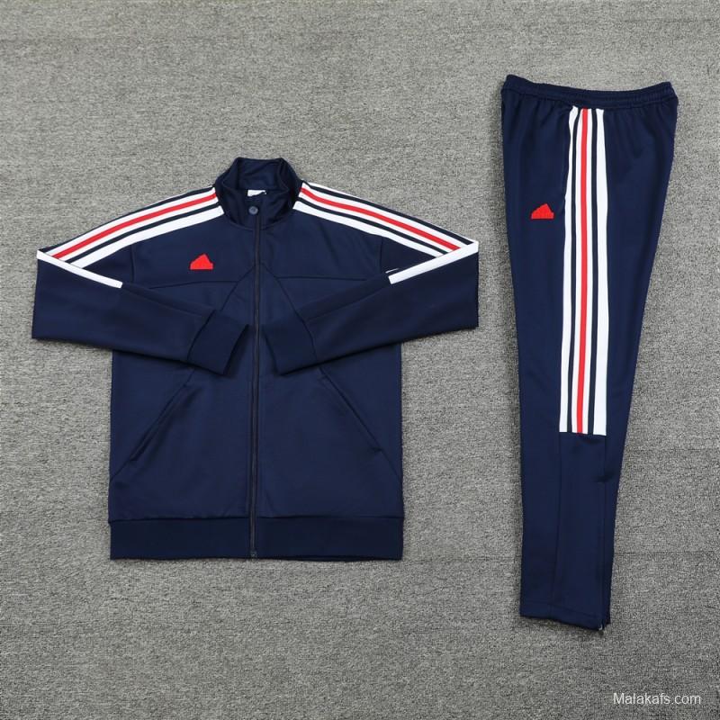 2024 Adidas Blue Full Zipper Jacket +Long Pants