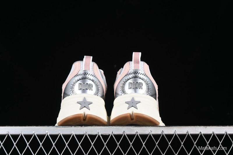 Dior Chrono Round Toe Lace-Up Lifestyle Casual Running Sneakers - 15U PINK