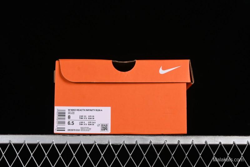 Nike ZoomX Infinity Run 4 Professional Cushioned Running Shoes with Knit Upper - DR2670-010