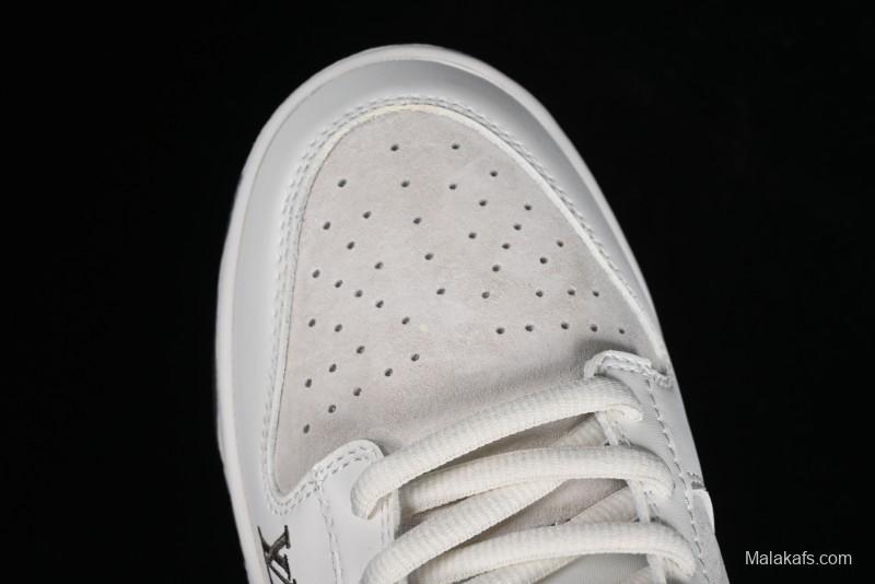 Nike SB Dunk Low LV Collaboration Anniversary Edition Premium Custom Suede Brown Swoosh Low-Top Casual Skate Shoes - LV6188-001