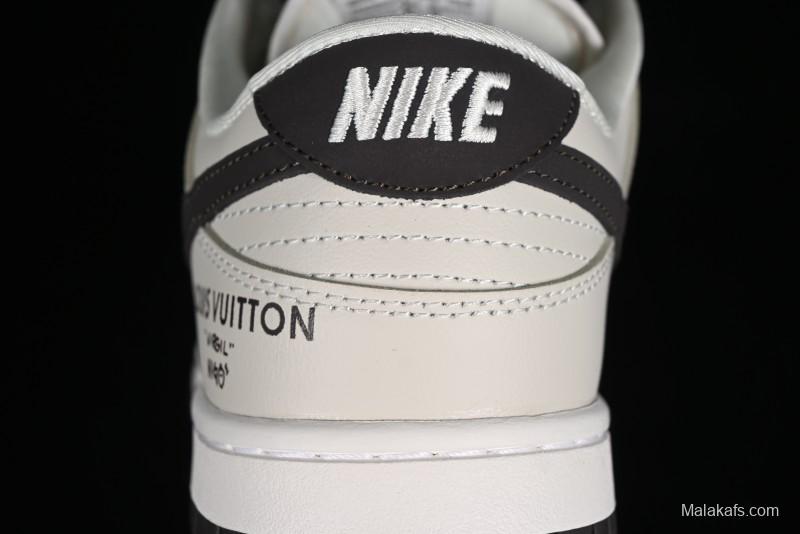 Nike Dunk Low LV Collaboration High-End Custom SB Low-Top Casual Skate Shoes - FC1688-400