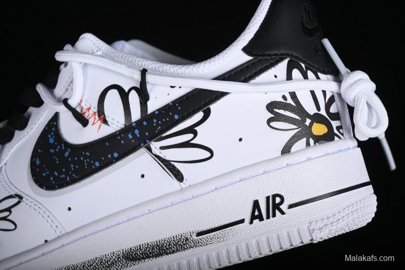 Nike Air Force 1 '07 Low Daisy Print Casual Sneakers with Lace-Up - ZH0316-025