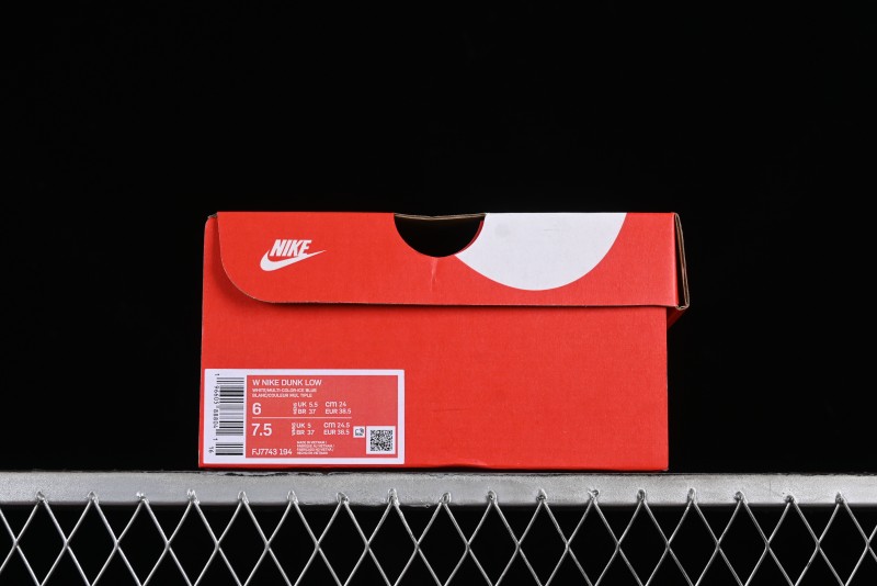 Nike Dunk Low SB Casual Sneakers in Light Blue with Sea Salt Lime Accents - FJ7743-194