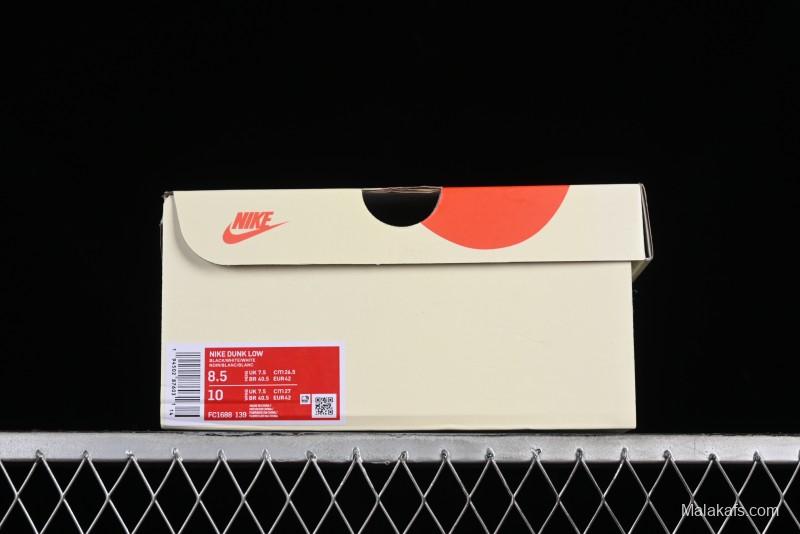 Nike SB Dunk Low UN Collaboration - Beige Black Swoosh Anniversary High-End Custom Low-Top Casual Skate Shoes - FC1688-139