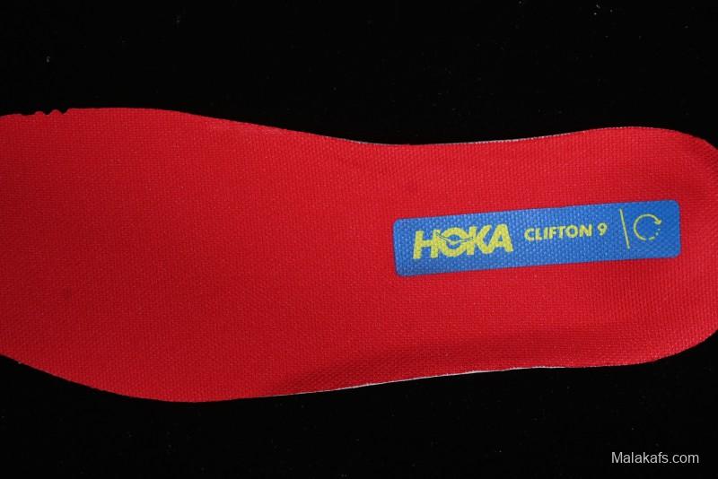 HOKA ONE ONE Clifton 9 Lightweight Knit Mesh Running Shoes with Enhanced Cushioning - 1127895 BVR