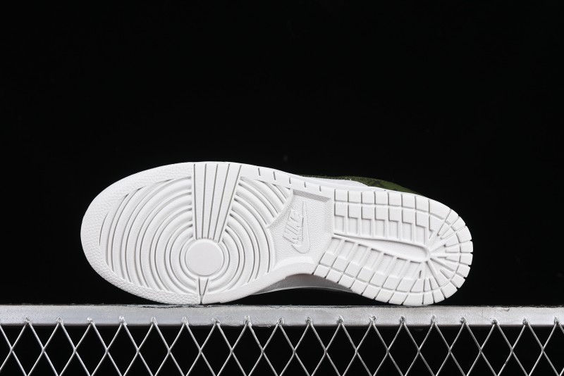 Nike SB Dunk Low LV Collaboration - Embroidered White Green Print Anniversary High-End Custom Low-Top Casual Sneakers - DQ1098-362