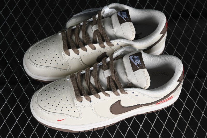 Nike Supreme x SB Dunk Low Collaboration - Military Green Anniversary High-End Custom Low-Top Casual Skate Shoes - XD1688-001