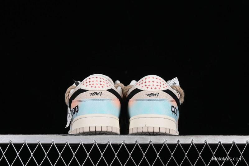 Nike Dunk Low Sky City Dopamine Gradient Sashiko Stitch Hemp Rope SB Low-top Casual Sneakers - DV0834-100