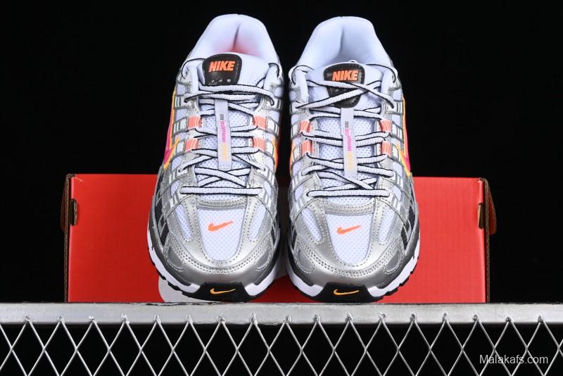 Nike P-6000 Retro Casual Sport Dad Shoes with Layered Design - BV1021-100