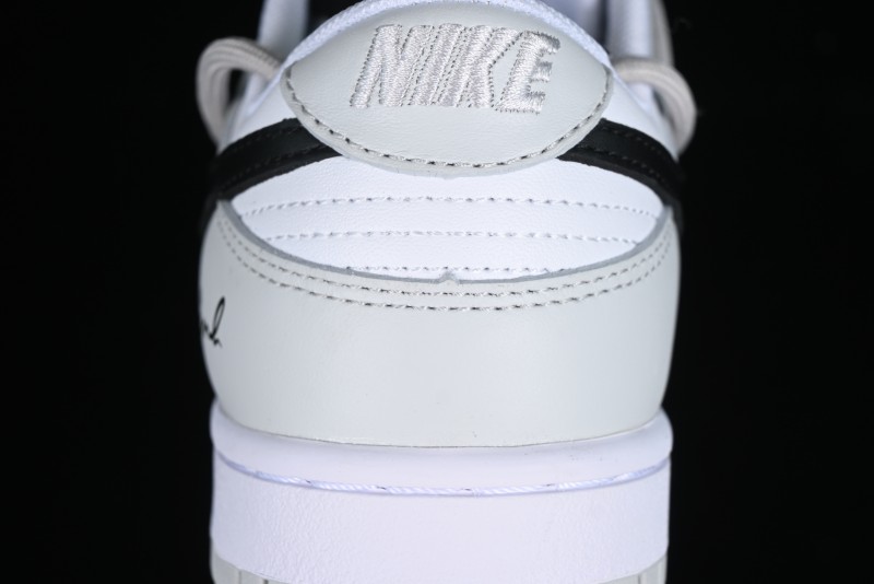 Nike Dunk Low Leather Letter High Street Deconstructed Black Grey SB Strap Low Top Casual Sneakers - DV0831-101