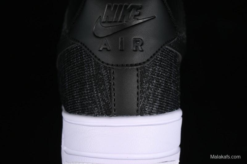 Nike Air Force 1 '07 Low 2.0 Black Flyknit Casual Sneakers - CI0051-300