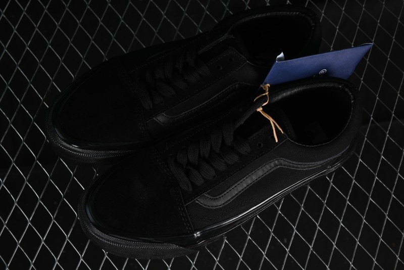 Vans Old Skool Premium Black Suede Retro Skate Shoes - VN000CXTBKA