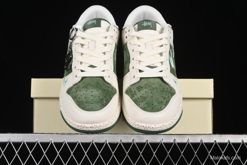 Nike SB Dunk Low Stussy Anniversary Custom Premium Low-Top Casual Sneakers - DQ1098-396