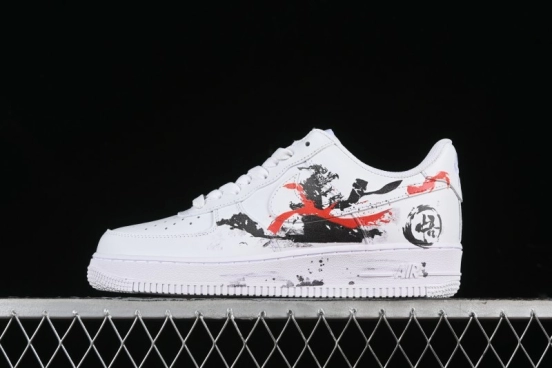 Nike Air Force 1 '07 Low Black Myth Wukong Custom Spray Paint Gift Box Low-Top Casual Sneakers - ZH0316-043
