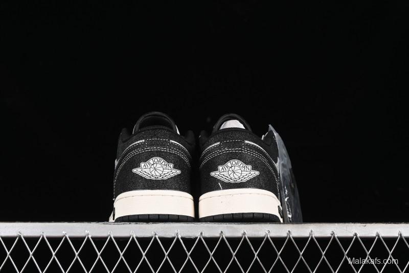 Nike Air Jordan 1 Low Retro Basketball Shoes Custom Starry Sky Design - SJ9950-012