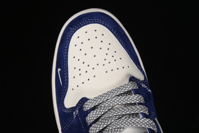 Nike Air Jordan 1 Low OFF-WHITE Collaboration - Qilin Blue Retro Basketball Shoes - WG8850-013