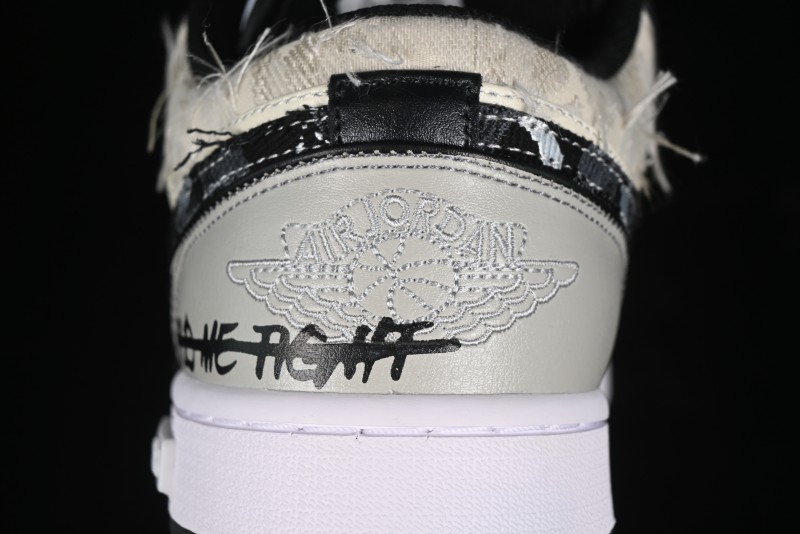 Nike Air Jordan 1 Low AJ1 Panda Prank Universe Exploration Custom Casual Sneakers - 553558-132