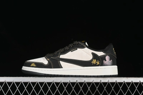Nike Travis Scott x Fragment Design x Air Jordan 1 Low OG SP AJ1 Black Wukong Collaboration - CH6336-012