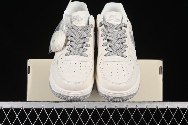 Nike Air Force 1 '07 Low QR Code Light Grey Starry Casual Sneakers - CU1836-963