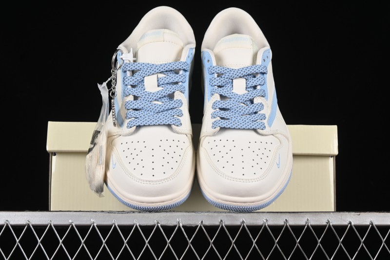 Nike Travis Scott x Fragment Design x Air Jordan 1 Low OG SP AJ1 Stone Island Collaboration - BB6588-105