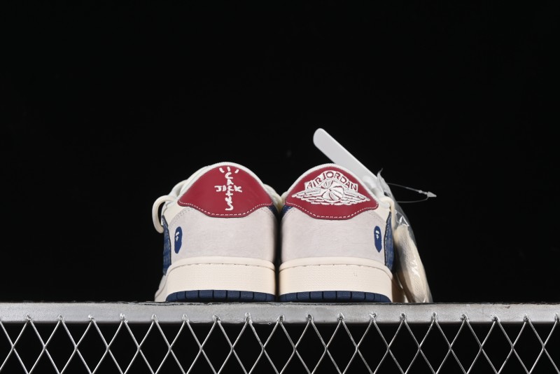 Nike Travis Scott x Fragment Design x Air Jordan 1 Low OG SP AJ1 Bape Collaboration - SJ0086-133