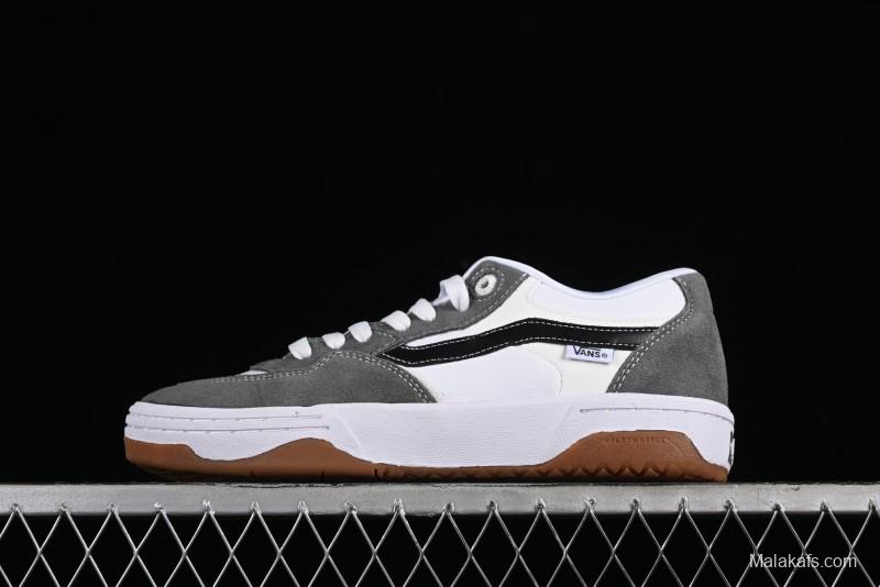 Vans Rowan 2 Skate Shoes in Grey/White with Enhanced Cushioning and Breathable Canvas - VN0A2Z3IBZW