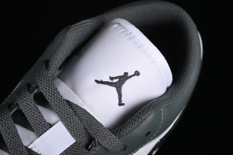 Nike Air Jordan 1 Low AJ1 Black Grey Low-Top Lifestyle Basketball Shoes - 553560-152