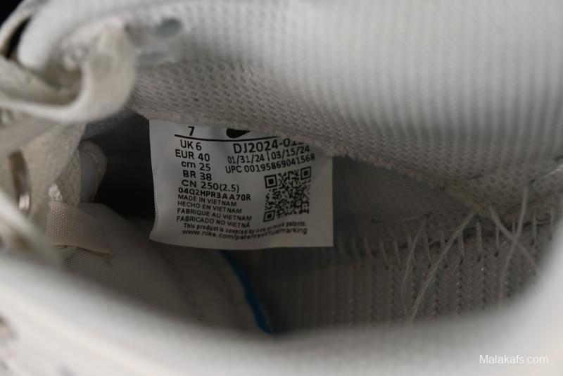 Nike SB Dunk Low Supreme Collaboration - Cream White with Sky Blue Swoosh Anniversary Customized Low-Top Casual Skate Shoes - DJ2024-012