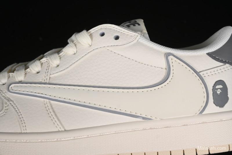 Nike Travis Scott x Fragment Design x Air Jordan 1 Low OG SP AJ1 Bape Collaboration - LJ5188-012